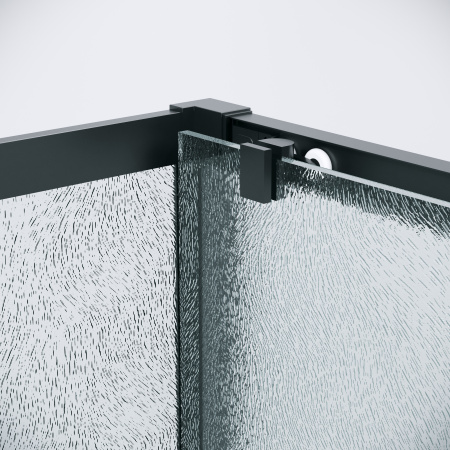 Душевая перегородка Grossman Cosmo 200.K33.02.70.21.02 70х195 стекло текстурное профиль черный матовый