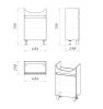 Тумба под раковину Grossman Поло 105004-1 50х30 напольная цвет белый/коричневый