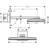 Верхний душ Hansgrohe Rainmaker Select 24005400 45х30 хром/белый