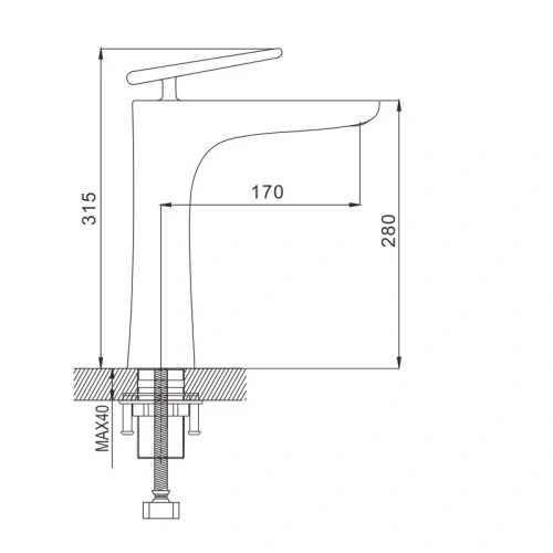 Смеситель Rose R1611F на раковину белый/хром - фото 3