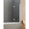 Душевая шторка на ванну New Trendy NEW SOLEO Chrome P-0083 110х140 стекло прозрачное профиль хром глянцевый ориентация правая