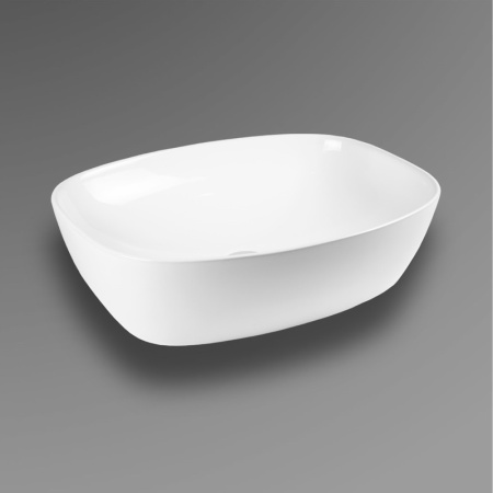 Раковина из сантехнического фарфора Bond Cube S56-500 50х38 накладная цвет белый глянцевый