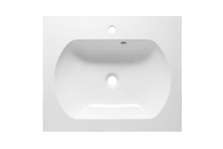 Раковина из искусственного камня Эстет Милана ФР-00000786 60х50 накладная цвет белый 1 отверстие под смеситель