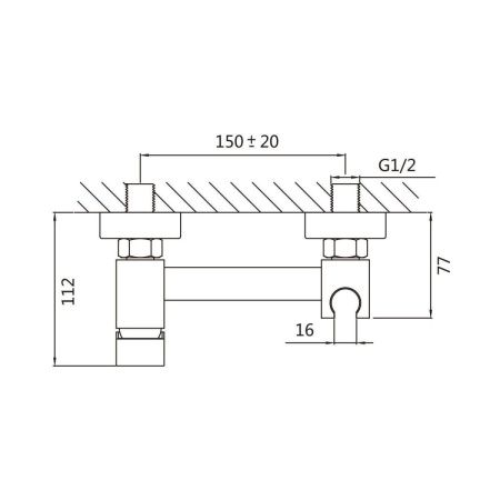 Гигиенический душ со смесителем Raffine F237L серый