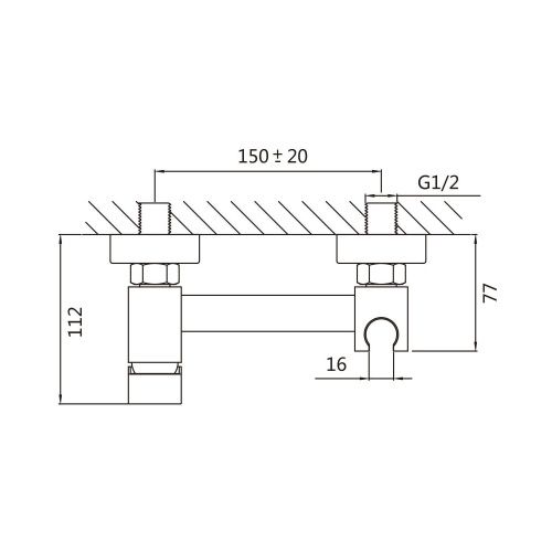 Гигиенический душ со смесителем Raffine F237T оружейная сталь - фото 3