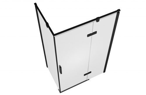 Душевой уголок Bravat Blackline BS120.3113AB 80х120 стекло прозрачное профиль черный без поддона - фото 5