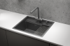 Кухонная мойка Granula Kitchen Space 6051, ГРАФИТ МАТОВЫЙ 60х50 цвет черный поверхность матовая