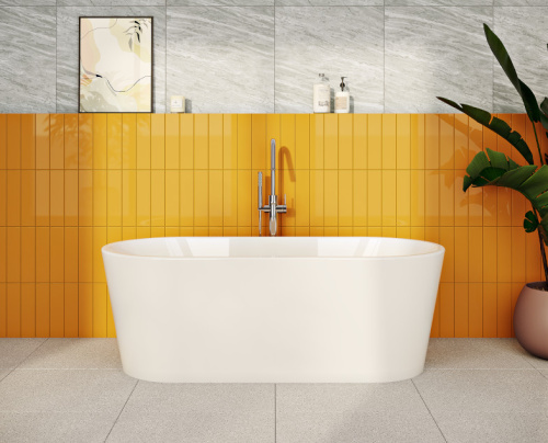 Ванна акриловая Vitra Geo 65380006000 180х80 отдельностоящая овальная - фото 3
