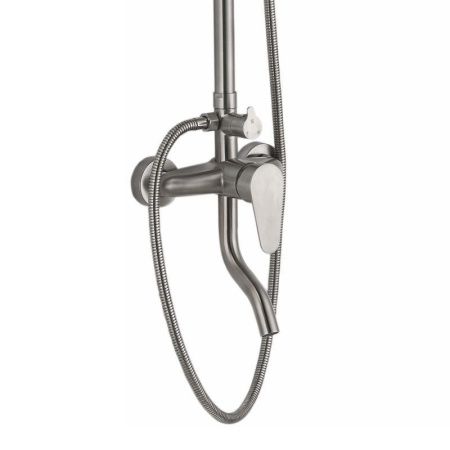 Душевая стойка Haiba HB24801-2 настенная цвет нержавеющая сталь