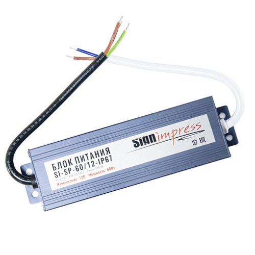 Блок питания SignImpress SI-SP-60/12-IP67 - фото 2