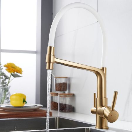 Смеситель для кухни Rose R658G на мойку золото