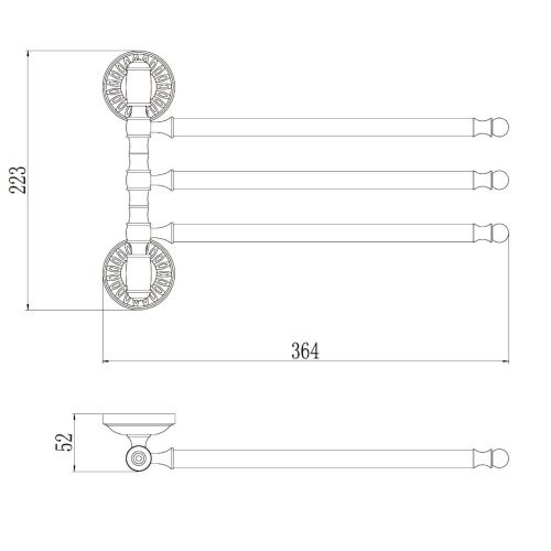 Полотенцедержатель Savol S-006603H - фото 3