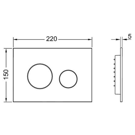 Клавиша смыва механическая Tece TECEloop 9240922 цвет хром