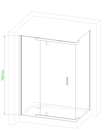 Душевой уголок Royal Bath HPVD RB7090HPVD-C 90х70 стекло матовое профиль белый без поддона
