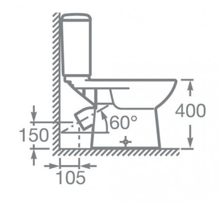 Унитаз-компакт напольный с бачком Roca Access 734P23900Y белый с сиденьем микролифт каскадный смыв