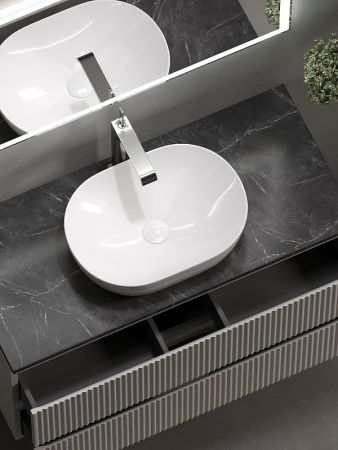 Тумба под раковину Sancos SNOB R SNR100CE 100х40 подвесная цвет бежевый