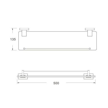 Полка в ванную комнату Shevanik SG56G SG5619G