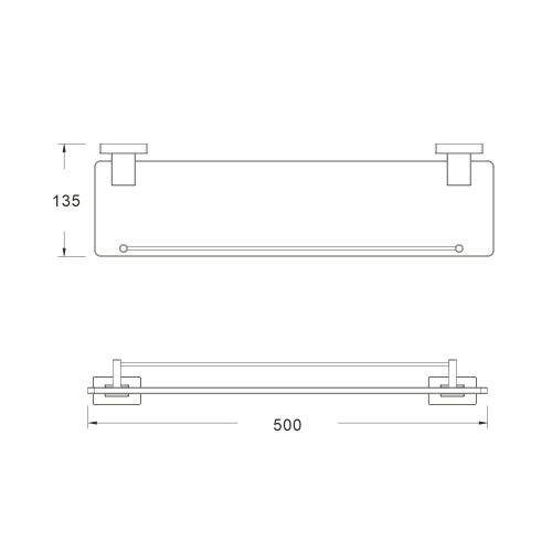 Полка в ванную комнату Shevanik SG56G SG5619G - фото 3