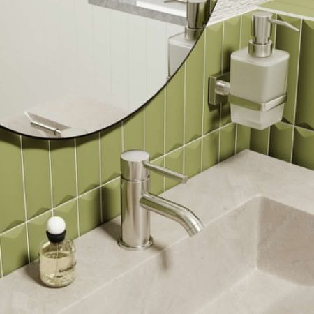 Смеситель Wasserkraft Wern 4200 4205 на раковину никель