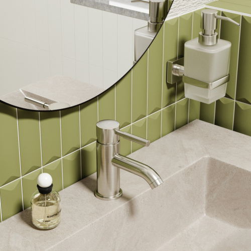 Смеситель WasserKRAFT Wern 4200 4205 на раковину никель - фото 2