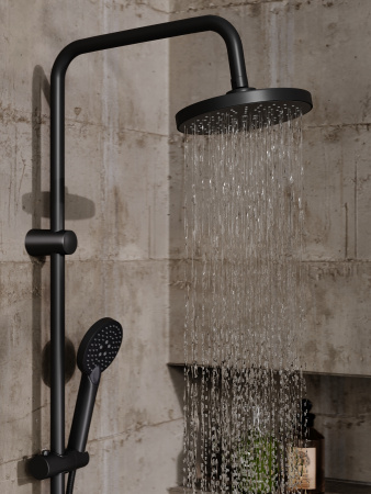 Душевая стойка Orange O-Shower OW02b настенная цвет черный