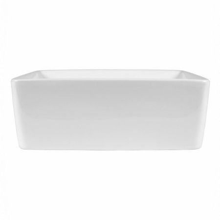 Раковина из сантехнического фарфора Bond Cube S54-390 40х40 накладная цвет белый без отверстий под смеситель