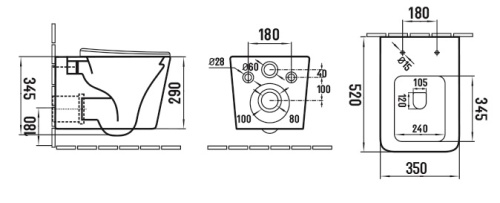 Унитаз подвесной Boheme Zen 967-SET-2-MW цвет белый матовый с сиденьем микролифт безободковый каскадный смыв - фото 2