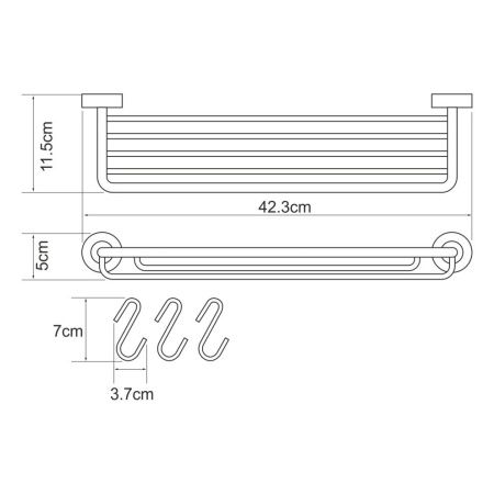 Полка в ванную комнату WasserKRAFT 9415
