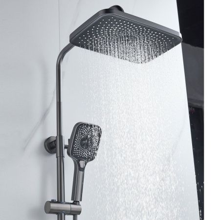 Душевая стойка Raffine F3696T настенная цвет оружейная сталь