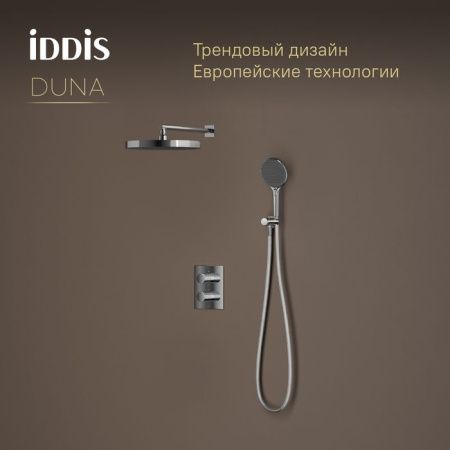 Душевая система Iddis Duna DUNSB0Ti67 встраиваемая в стену цвет хром с термостатом