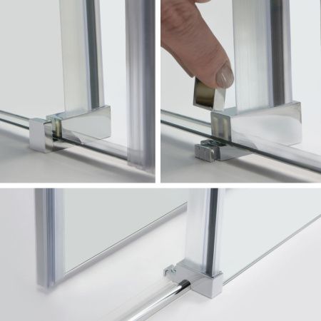 Душевой уголок Wasserkraft 56R17 100х80 стекло прозрачное профиль хром без поддона