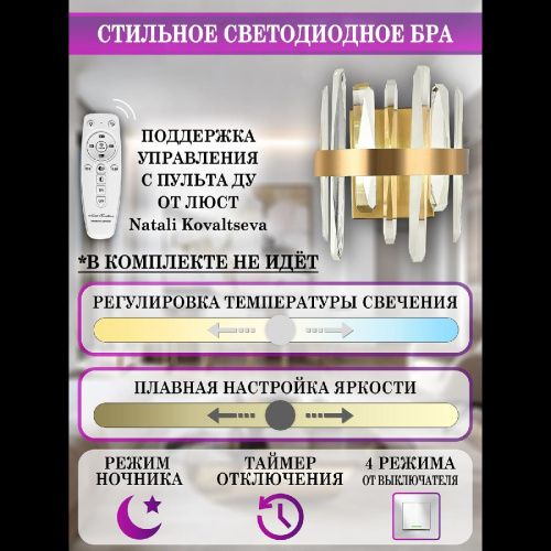 Светильник настенный Natali Kovaltseva Bernardi (Бернарди) LED LAMPS 81116/1W - фото 4