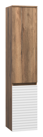 Шкаф-пенал Brevita Dakota DAK-050350-19/01П 40х170 подвесной цвет белый/коричневый