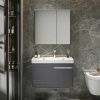 Комплект мебели: тумба + раковина + шкаф-зеркало Cerutti SPA OGLIO 120 120х50 подвесной цвет серый