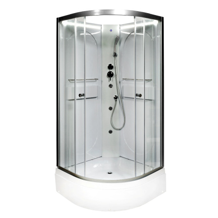 Душевая кабина AvaCan L510NLED+GM 100х100 четверть круга без крыши ориентация универсальная