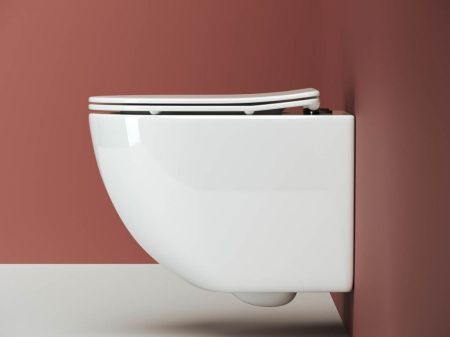 Унитаз подвесной Ceramica Nova FORMA CN3009 белый с сиденьем микролифт безободковый душевой смыв