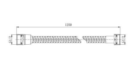 Душевой шланг Aquatek AQ2100CR хром