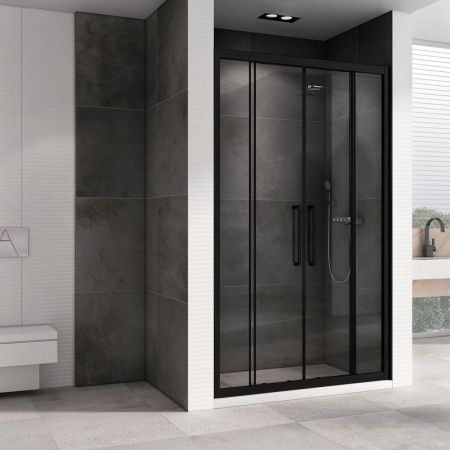 Душевая дверь Abber Schwarzer Diamant AG33160BH 160х195 стекло прозрачное профиль черный