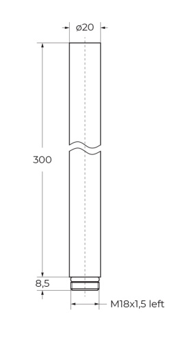Удлинитель для душевой стойки Cezares ECO ECO-EXT30-NOP - фото 2