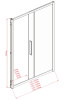 Душевая дверь Aquanet Delta NPE6121 1300 130х200 стекло прозрачное профиль хром глянцевый