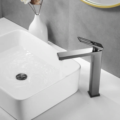 Смеситель для раковины Shevanik S6811T на столешницу оружейная сталь - фото 5