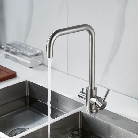 Смеситель для кухни Raffine F118L на мойку сатин