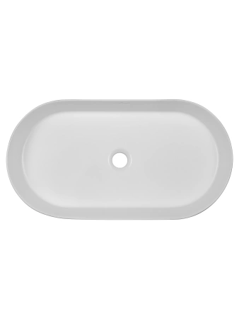 Раковина из сантехнического фарфора Wonzon & Woghand Ontario WW-RN41363-MW 70х31 накладная цвет белый без отверстий под смеситель