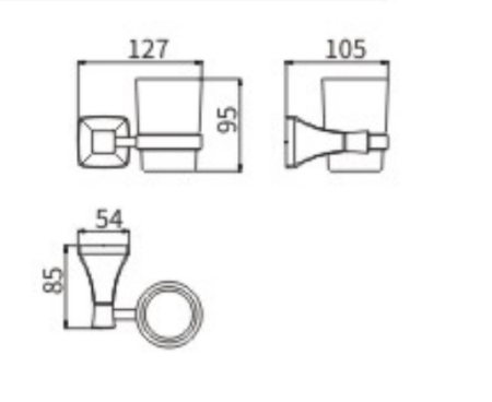 Стакан CeramaLux Domino 95402