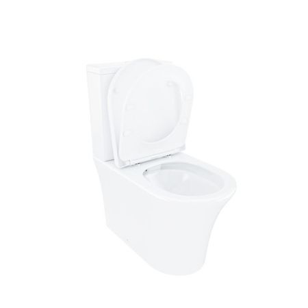 Унитаз-компакт напольный с бачком IDDIS Stone STNRDSEi24 белый с сиденьем микролифт  смыв воронка-водоворот