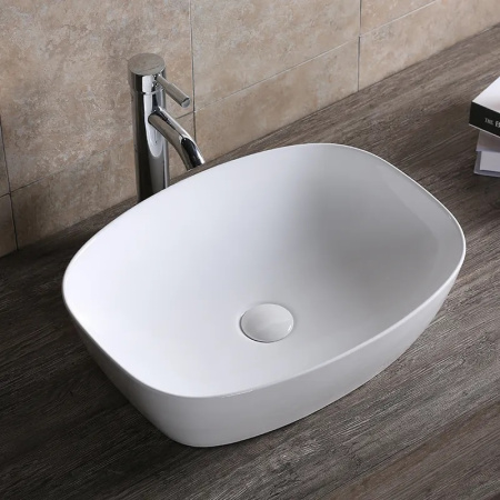 Раковина из сантехнического фарфора Cerutti SPA CR0064 51х39 накладная цвет белый