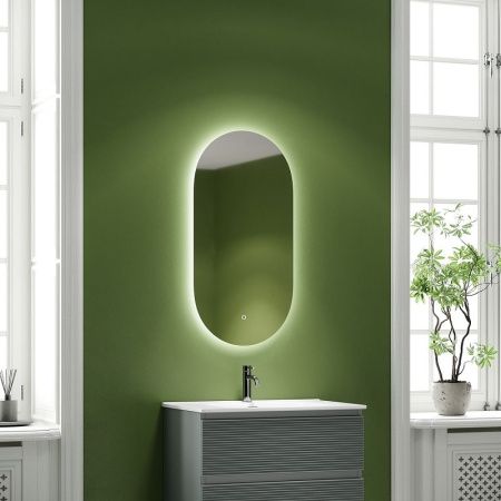 Зеркало с подсветкой Sancos Oval OV55C 60х90 подвесное