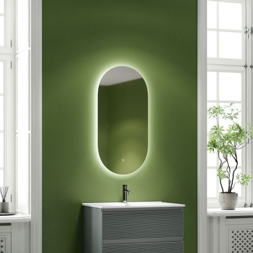 Зеркало с подсветкой Sancos Oval OV55C 60х90 подвесное - фото 3