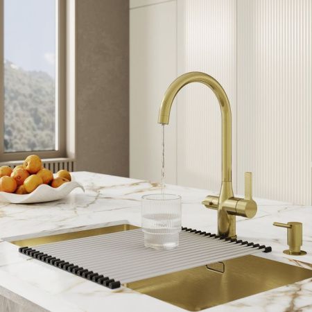 Смеситель для кухни IDDIS Pure PURMGFJi05 на мойку золото