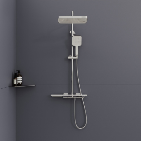 Душевая стойка RGW Shower Panels (Шоувер панелс) 51140134-01 настенная цвет хром с термостатом